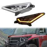 Pair Lh&rh Led Headlights With Turn Signal Fit For Polaris Ranger Xd 1500 2024+. Fixed Price $250.00.