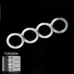 4X Stainless Steel Outdoor Rotatable Folding Ring Color Silver Hiking Women. Fixed Price $99.99.