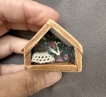 1" Micro Miniature Fairy Cottage Room Box Ooak Handmade Woodland Decor #3. Fixed Price $16.99.