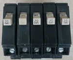 Lot Of 5 Eaton Cutler Hammer CH120 Single Pole Amp Type Circuit Breaker. Fixed Price $22.99.