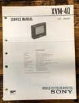 Sony XVM-40 Monitor Service Manual *original*. Fixed Price $14.97.