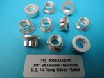 3/8-24 Double Hex 12 Point Hi-temp Ss Silver Plated Aerospace Aircraft Nuts (10). Fixed Price $35.00.