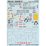 Bell OH-58 Kiowa Helicopter Part Decals Scale 1:48 Print 48-060. Fixed Price $33.02.