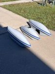 Cessna 172K Nose & Main Wheel Fairings Set. Fixed Price $500.00.