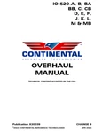 Continental IO-520 Overhaul Manual X30039 April 2023 Digital Book Pdf. Fixed Price $190.00.