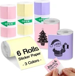 Mini Printer Colorful Stickers 6 Rolls Thermal Paper.... Fixed Price $26.13.