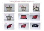 C-h Cutler Hammer Aircraft Toggle Switch 4 Models And Guard 5 Nos. Fixed Price $40.00.