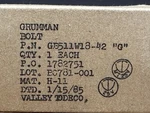 Grumman Aircraft Bolt P/n GB511W18-42 New Low Price. Fixed Price $34.50.