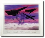 Lockheed Legends By Mike Machat - Skunkworks Airplanes SR71 Aviation Art Print. Fixed Price $245.00.