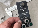 Astronics Corp Piper 44174-00 Landing Gear Panel W/switches, Cable Run. Fixed Price $69.00.