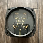 Vintage Lewis Engineering Co Us Military Gauge, Dual Temp Model 77B204. Fixed Price $97.00.