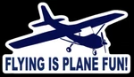 Funny "flying Is Fun" Cessna Pilot Decal Bumper Sticker Airplane Force. Fixed Price $8.99.