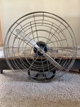 Antique Electric Mountable Industrial Caged 2 Blade Aircraft Propeller Fan. Fixed Price $425.00.
