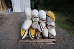 Assorted Wheel Pants Pallet Cessna Piper Beechcraft. Fixed Price $1500.00.