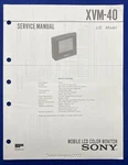 Original Sony XVM-40 Mobile Lcd Color Monitor Service Manual. Fixed Price $14.95.