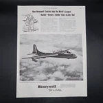 Honeywell Airplane Control Advertisement 1951 Vintage Original Aviation Military. Fixed Price $6.76.