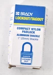 Brady Lockout Tagout Compact Nylon Padlock Aluminum Shackle 1" 143150 Y1453935. Fixed Price $11.99.