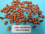 (100) Copper 1/16 Wire Rope Swaging Sleeve Military Standard MS51844-42 Aircraft. Fixed Price $35.00.