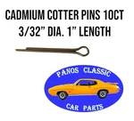 Cotter Hair Pins 3/32" Diameter 1" Length Cadmium Plated Monroe Aerospace #845. Fixed Price $10.49.