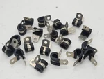 20 Pcs, MS21919WDG4 Clamp 1/4" Diameter Aluminum With Chloroprene Cushion. Fixed Price $18.99.