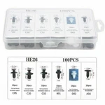 Car Clip Trim Push Pin Rivet 100X Bumper Door Panel Retainer Fastener Kit. Fixed Price $12.99.