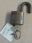 Antique Old Sargent Navy Military Padlock With Key Vtg Free Ship. Fixed Price $22.90.