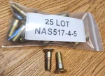 25 Lot Mil Spec NAS517-4-5 Nsn: 5305-00-208-8326 Shear Bolt Free Us Shipping. Fixed Price $14.99.