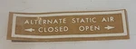 Aircraft 1200678-2 Placard Cessna. Fixed Price $17.00.