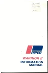 Piper PA28-161 Warrior Ii Information Manual, P/n 761-780. Fixed Price $25.00.