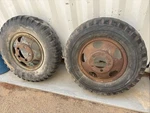 Military 9.00-20 9.00X20 Ndt 8 Ply On 5 Hole Rim. Tires Hold Air ,. Fixed Price $150.00.