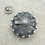 Vintage Pratt & Whitney Aircraft Radial Engine Pin Badge Silver Tone. Fixed Price $35.00.
