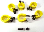 X5 3/4" Umpco Loop Cushioned Cable Clamp Nitrile Yellow M85052/1-12 Screw Nut. Fixed Price $14.99.