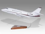 Dassault Falcon 2000EX Netjets Desk Wood Airplane New Model Small Scale 1/72. Fixed Price $213.18.