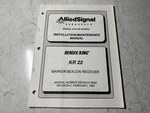 Bendix/king Kr 22 Marker Beacon Receiver Install/service Manual. Fixed Price $80.40.
