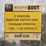 Allen-bradley 800T-H2A 2-POSITION Selector Switch. Series B.. Fixed Price $52.99.